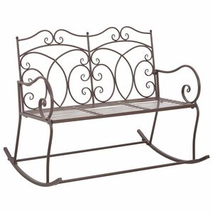 vidaXL Puutarhapenkki 104 cm rauta antiikinruskea