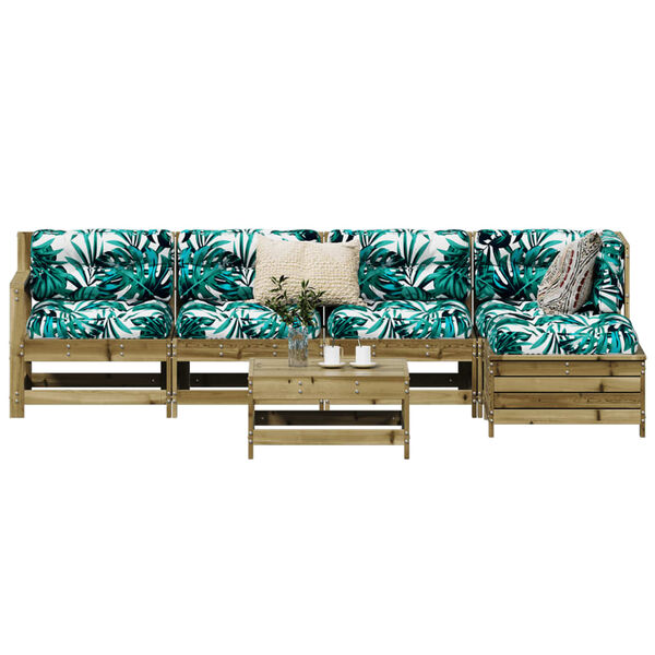 vidaXL 6-osainen Ulkosohvasarja kyll&auml;stetty m&auml;nty