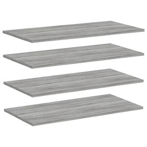 vidaXL Sein&auml;hyllyt 4 kpl harmaa Sonoma 80x40x1,5 cm tekninen puu