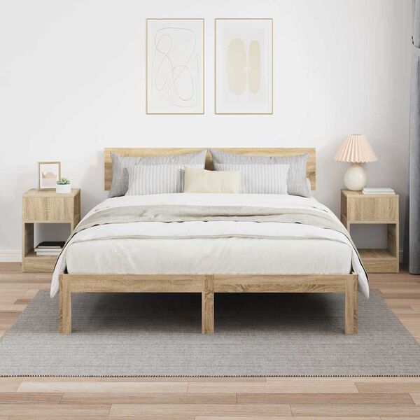 vidaXL P&auml;&auml;typ&ouml;yt&auml; 2 pcs Sonoman tammi 30,5 x 30 x 45 cm Tekninen puu