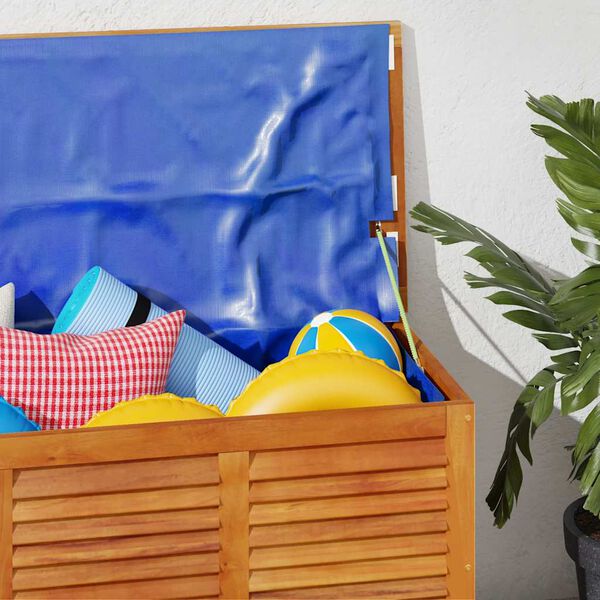 vidaXL Ulkosäilytyslaatikko säleiköllä 113x50x56 cm täysi akasiapuu