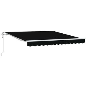 vidaXL Vedett&auml;v&auml; markiisi Musta 300 x 250 cm Kangas ja alumiini