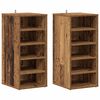 vidaXL Kenk&auml;kaappi 32 x 35 x 70 cm Vanha puu 6 lokeroa kengille