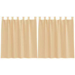 vidaXL Voile-verhot lenkeill&auml; 2 kpl hiekka 140x140 cm