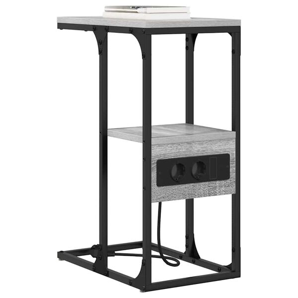 vidaXL Y&ouml;p&ouml;yt&auml;kaappi Harmaa sonoma 41.5 x 26 x 60.5 cm Tekninen puu