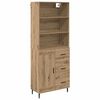 vidaXL Korkea kaappi laatikon kanssa Artisan tammi 69,5 x 34 x 180 cm