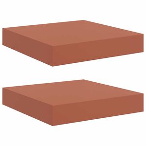 vidaXL Sein&auml;hylly 2 kpl Punainen 23 x 23,5 x 3,8 cm Tekninen puu