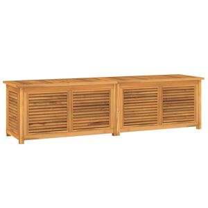 vidaXL Ulkos&auml;ilytyslaatikko pussilla 200x50x55 cm t&auml;ysi tiikki