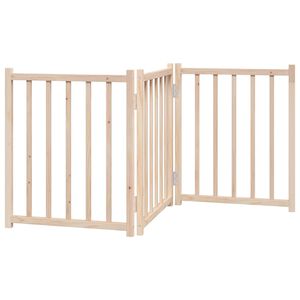 vidaXL Koiraportti taitettava 3 paneelia 150 cm massiivipuuta kuusi
