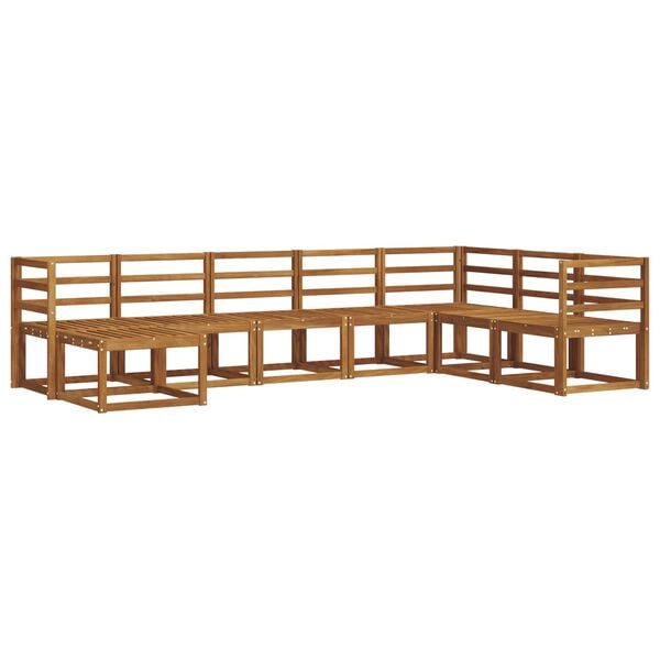 vidaXL Ulkosohvakokoelma 8 pcs Luonnollinen Tihe&auml; akasiapuu