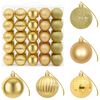 vidaXL Joulupallosetti 75 kpl Kulta 6 cm Polystyreeni