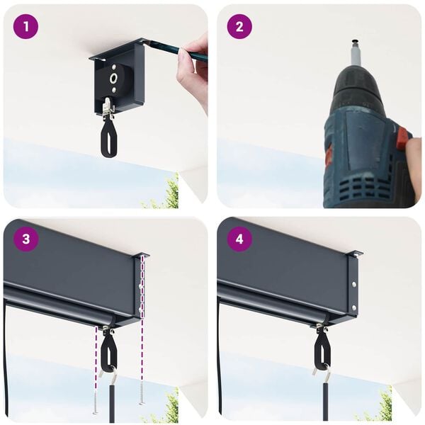 vidaXL Rullaverho Antrasiitti 200 x 250 cm Kangas ja Alumiini