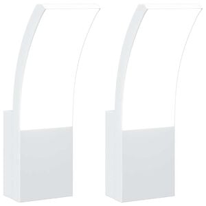 vidaXL LED Ulkosein&auml;valot 2 kpl valkoinen valualumiini