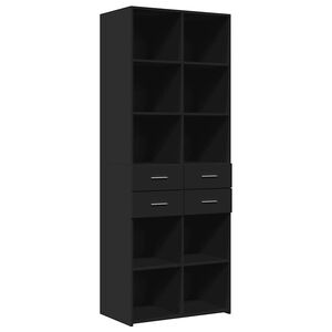 vidaXL Kaappi musta 70x42,5x185 cm tekninen puu