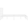 vidaXL Metallinen s&auml;ngynrunko p&auml;&auml;dyll&auml; valkoinen 135x190 cm