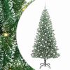 vidaXL Tekoinen joulukuusi lumiflockilla ja LED-valolla 210 cm