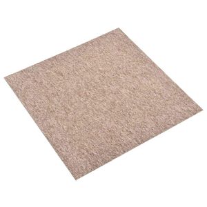 vidaXL Matto 20 pcs Beige 50 x 50 cm 100% polypropeeni