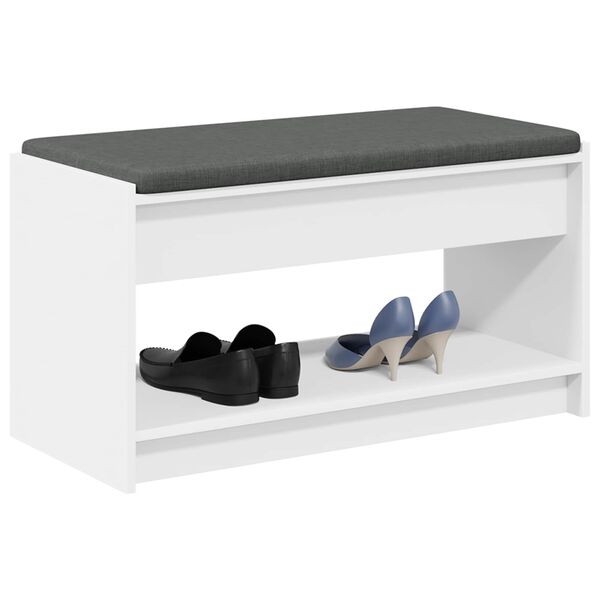 vidaXL Halli penkki Valkoinen 83 x 38 x 45 cm Insin&ouml;&ouml;ripuu ja kangas