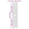 vidaXL Kaapin ovi 2 pcs Luonnollinen 140.5 x 2.1 x 49.5 cm Täysi mänty