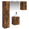 vidaXL Kylpyhuoneen kaappisetti 5 pcs Savutammi 40 x 10,5 x 60,5 cm