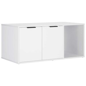 vidaXL Kissakotelo Huonekalu valkoinen 100 x 49 x 45 cm Tekninen puu