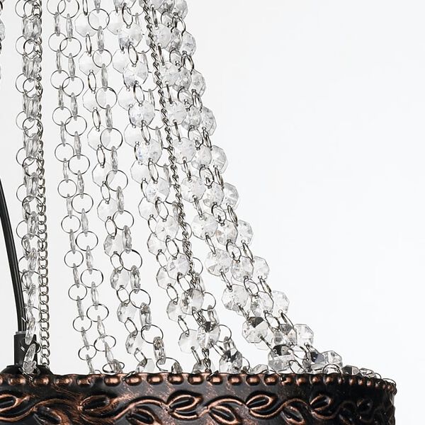 Riippuva Kattokruunu Kristalli Muotoilu Antiikki Ruskea Runko