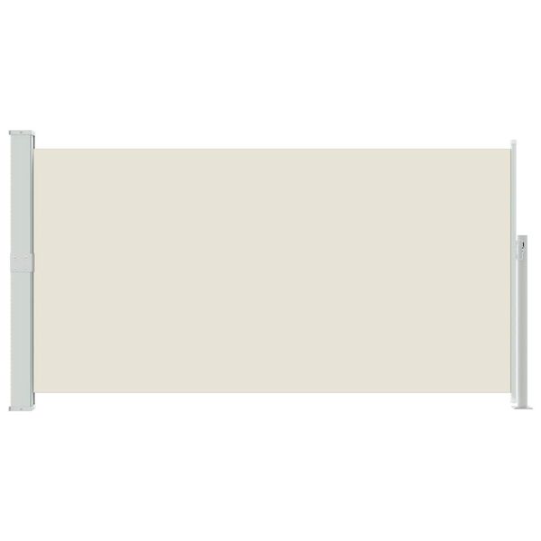 vidaXL Sis&auml;&auml;nvedett&auml;v&auml; terassin sivumarkiisi 170x300 cm kerma