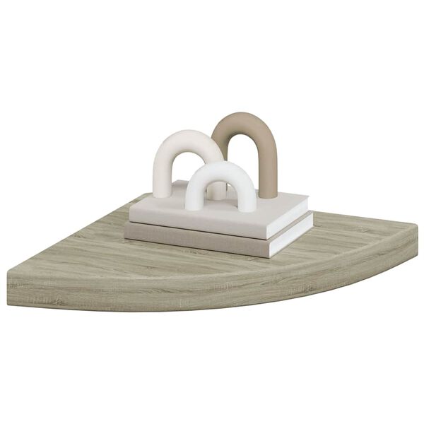 vidaXL Kelluvat kulmahyllyt 4 kpl tammi 35x35x3,8 cm MDF