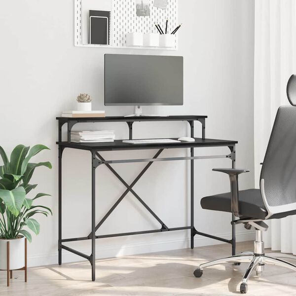 vidaXL P&ouml;yt&auml; Musta tammi. 100 x 50 x 90 cm Tekninen puu