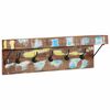 vidaXL Takkihylly Moniv&auml;rinen 73 x 19 x 23 cm Kierr&auml;tetty T&auml;yspuu