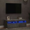 vidaXL TV-tasot LED-valoilla 2 kpl betoninharmaa 60x35x40 cm