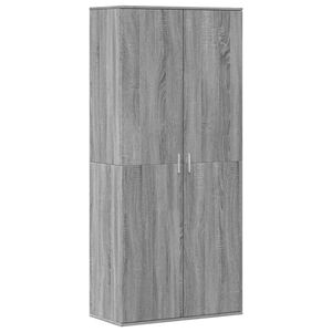 vidaXL Kenk&auml;kaappi harmaa Sonoma 80x39x178 cm tekninen puu