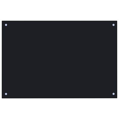 vidaXL Keittiön roiskesuoja musta 90x60 cm karkaistu lasi