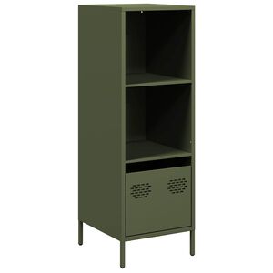 vidaXL Highboard Oliivinvihreä 35x39x103,5 cm Teräs