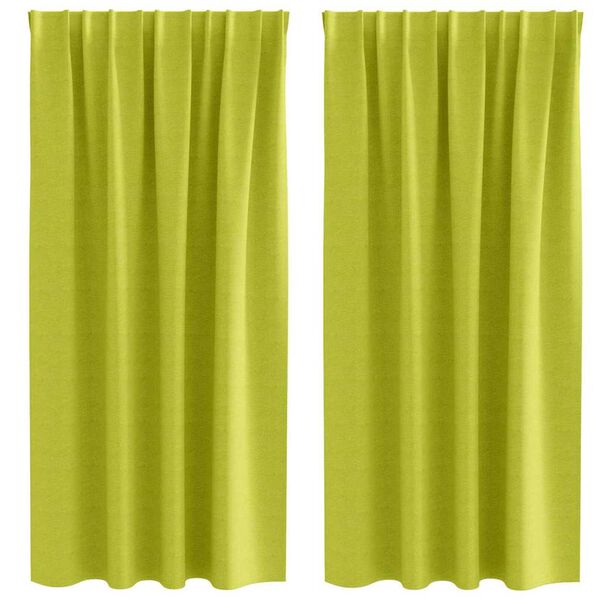 vidaXL Piment&auml;v&auml; verho renkailla 2 pcs Vihre&auml; 175 x 140 cm Polyesteri
