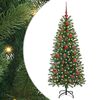 vidaXL Tekojoulukuusi 150 LED-valoilla Vihre&auml; 150 cm PE ja PVC