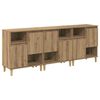 vidaXL Sivup&ouml;yd&auml;t 3 kpl Artisan tammi 60 x 35 x 70 cm Tekninen puu