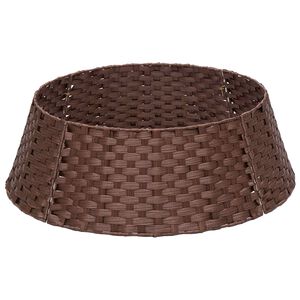 vidaXL Joulupuun kaula Py&ouml;re&auml; Tumma ruskea Halk. 45 x 22 cm