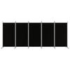 vidaXL 5-paneelinen Tilanjakaja musta 433x180 cm kangas