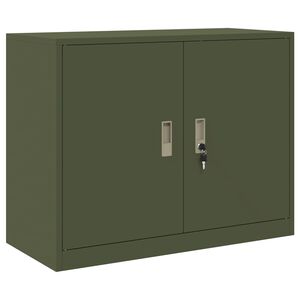 vidaXL S&auml;ilytyskaappi Oliivivihre&auml; 90 x 40 x 70 cm Ter&auml;s