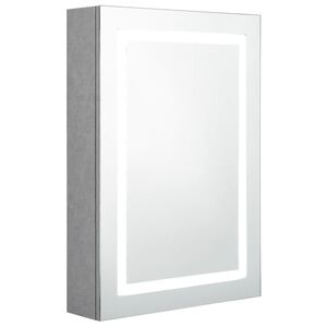 vidaXL LED kylpyhuoneen peilikaappi betoninharmaa 50x13x70 cm