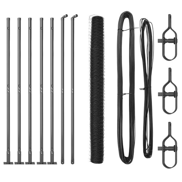 vidaXL Aitalatu Harmaa 10 x 1,4 m (50 mm verkko) Ter&auml;st&auml; ja PVC:t&auml;