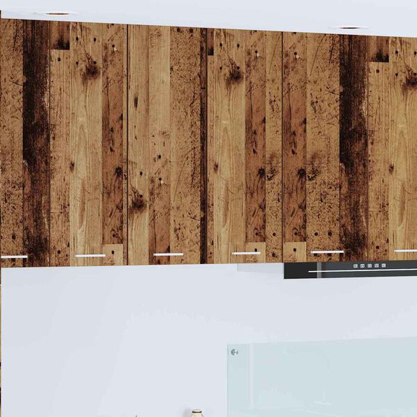 vidaXL Henkarikaappi ovella Vanha puu ja valkoinen 30 x 31 x 80 cm