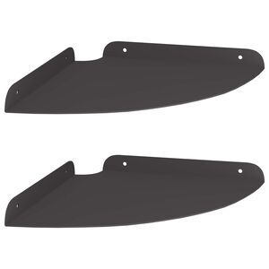 vidaXL Sein&auml;hylly hyllyll&auml; s&auml;ilytystilassa 2 pcs Musta 24 x 24 x 2 cm