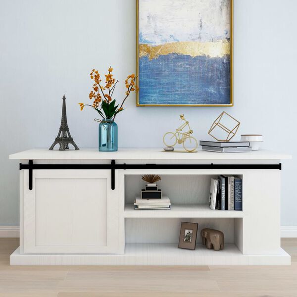 vidaXL Kaapin liukuoven asennussarja mini hiiliter&auml;s 183 cm