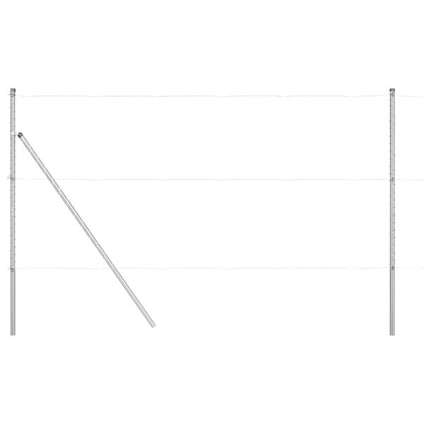 vidaXL Aidan pylväät 7 pcs Hopea Ø32mm 200 cm Galvanoitu teräs