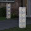 vidaXL Aurinko LED-polkuvalo 2 pcs Valkoinen Kylm&auml;valssattu ter&auml;s