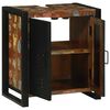 vidaXL Pesuallaskaappi hyllyll&auml; Ruskea Kierr&auml;tetty massiivinen puu