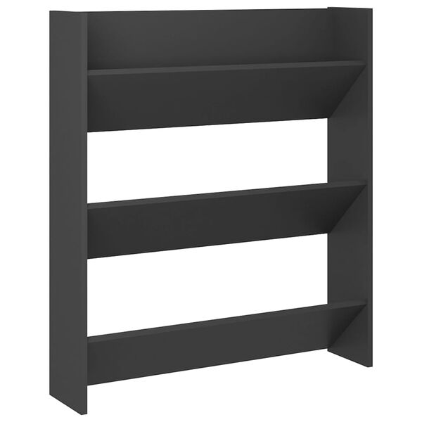 vidaXL Sein&auml;kenk&auml;kaappi harmaa 80x18x90 cm lastulevy