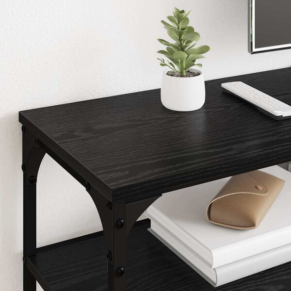 vidaXL TV-kaappi Musta tammi. 160 x 30 x 50 cm